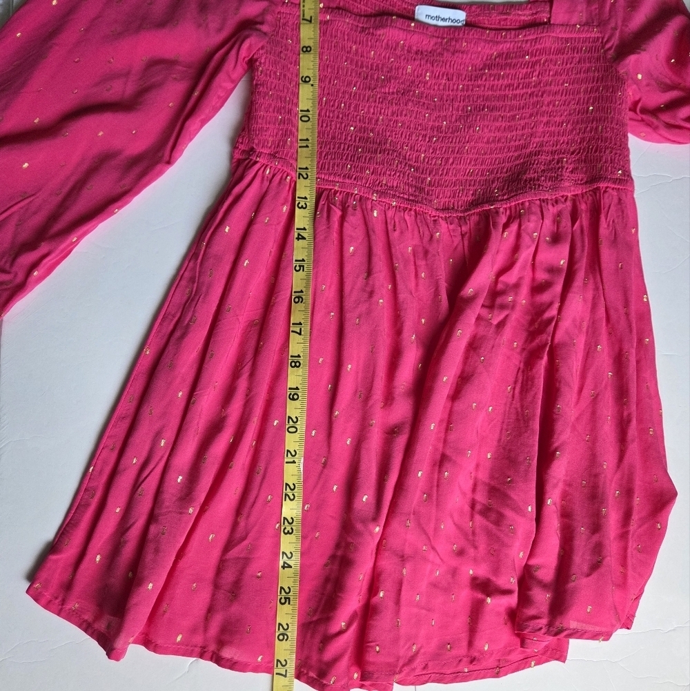 Motherhood Fuchsia Long Sleeve Mocked Empire Waist Top - Picture 7 of 10